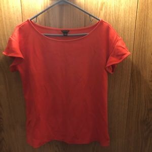 Pink flutter sleeve top